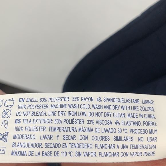 Navy blue military style mini skirt with pockets - Picture 5 of 5